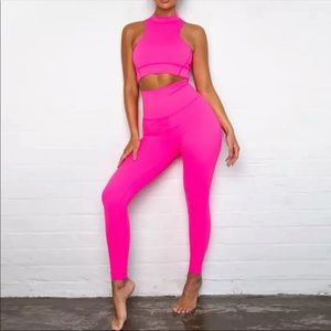 bright pink workout leggings